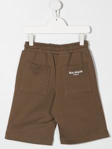 Balmain Kids Trainingsshorts met logoprint - Bruin