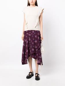 b+ab Asymmetrische midi-rok - Paars
