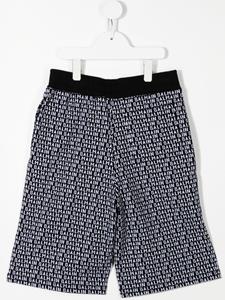 balmainkids Balmain Kids Intarsia shorts - Zwart