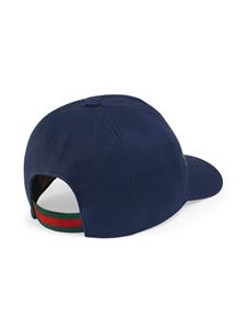 guccikids Gucci Kids Katoenen honkbalpet met GG-logo - Blauw