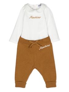 moschinokids Moschino Kids Broek, shirt en vest met logo - Wit