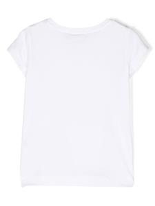 Monnalisa T-shirt met pailletten - Wit