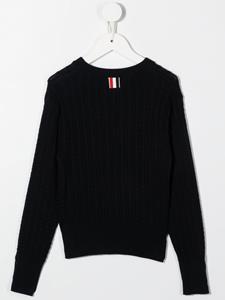 thombrownekids Thom Browne Kids Kabelgebreide pullover - Zwart