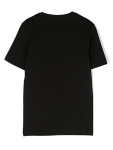 bosskidswear BOSS Kidswear T-shirt met logo-reliëf - Zwart