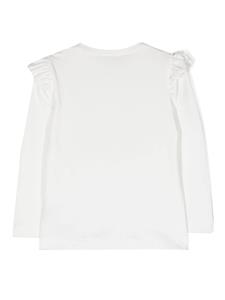 Monnalisa T-shirt met lange mouwen - Wit