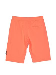 Stone Island Junior Trainingsshorts met logopatch - Oranje