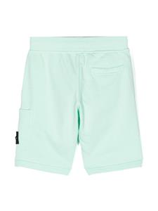 Stone Island Junior Cargo shorts met patch - Groen