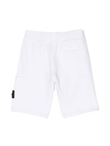 stoneislandjunior Stone Island Junior Trainingsshorts met badge - Wit