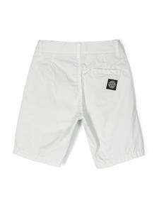 stoneislandjunior Stone Island Junior Shorts met logopatch - Wit