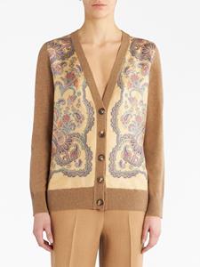 ETRO Vest met bloemenprint - Bruin