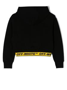 off-whitekids Off-White Kids Cropped hoodie - Zwart