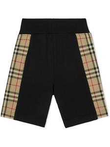 burberrykids Burberry Kids Shorts met Vintage Check vlakken - Zwart