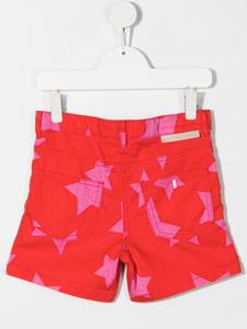 Stella McCartney Kids Spijkershorts met sterprint - Rood