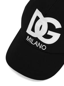 dolce&gabbanakids Dolce & Gabbana Kids Honkbalpet met logoprint - Zwart