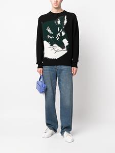 maisonkitsuné Maison Kitsuné Trui met jacquard - Zwart