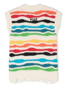 msgmkids MSGM Kids Gerafelde gebreide top - Beige