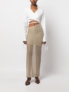 Elleme Asymmetrische maxi-rok - Goud