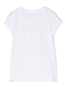 Monnalisa T-shirt verfraaid met stras - Wit