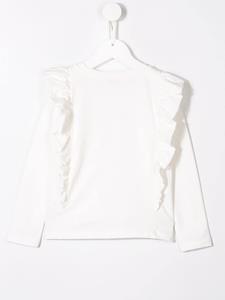Simonetta Top met ruche mouwen - Wit