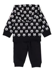 monclerenfant Moncler Enfant Trainingspak met logoprint - Zwart