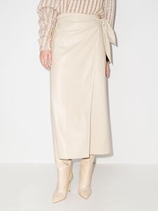 Nanushka Midi-rok van imitatieleer - Beige