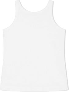 dolce&gabbanakids Dolce & Gabbana Kids Tanktop met logopatch - Wit