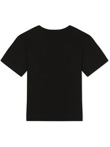 dolce&gabbanakids Dolce & Gabbana Kids Katoenen T-shirt met logo - Zwart