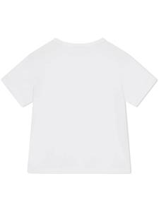 dolce&gabbanakids Dolce & Gabbana Kids Katoenen T-shirt met logo - Wit