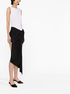 Off-White Asymmetrische plooirok - Zwart