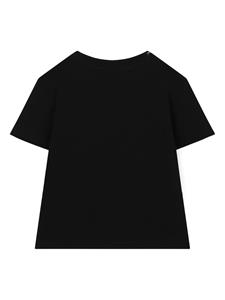 dolce&gabbanakids Dolce & Gabbana Kids T-shirt met logoprint - Zwart