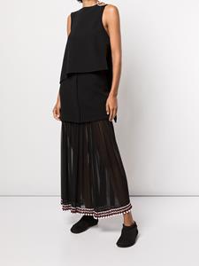 proenzaschouler Proenza Schouler Maxi-rok met chiffon vlak - Zwart