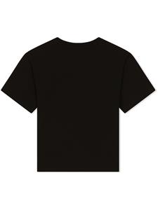 dolce&gabbanakids Dolce & Gabbana Kids T-shirt met logoprint - Zwart
