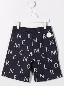 monclerenfant Moncler Enfant Shorts met logoprint - Blauw