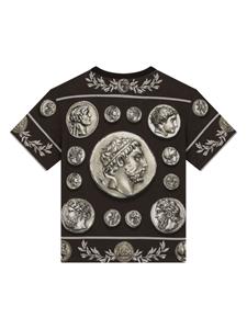 dolce&gabbanakids Dolce & Gabbana Kids T-shirt met print - Bruin