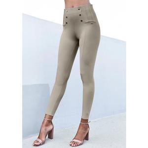 Lascana Highwaist legging met decoratieve knopen