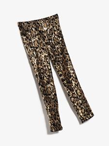 dolce&gabbanakids Dolce & Gabbana Kids Legging met luipaardprint en pailletten - Goud