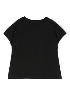 dolce&gabbanakids Dolce & Gabbana Kids T-shirt met logopatch - Zwart