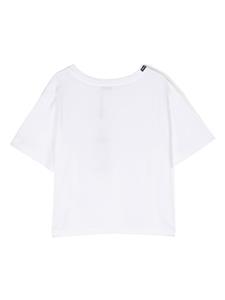 dolce&gabbanakids Dolce & Gabbana Kids T-shirt met logoprint - Wit