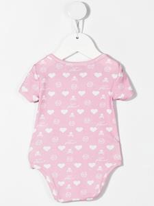 philipppleinjunior Philipp Plein Junior Romper met logoprint - Roze