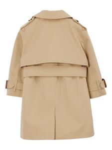 burberrykids Burberry Kids Trenchcoat met capuchon - Beige
