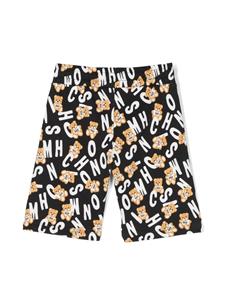 moschinokids Moschino Kids Zwembroek met logoprint - Zwart