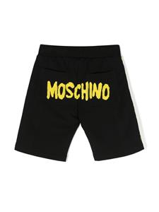 moschinokids Moschino Kids Shorts met logoprint - Zwart