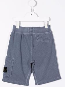 stoneislandjunior Stone Island Junior Bermuda shorts met logopatch - Blauw