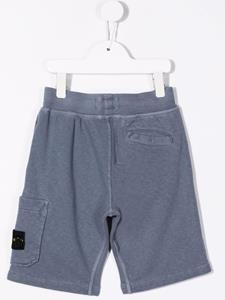 Stone Island Junior Bermuda shorts met logopatch - Blauw