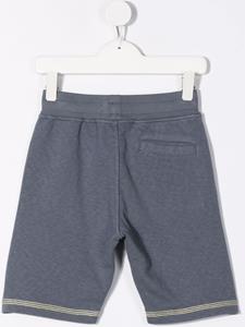 Stone Island Junior Shorts met geborduurd logo - Blauw