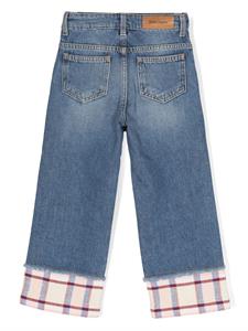 palmangelskids Palm Angels Kids Geruite jeans - Blauw