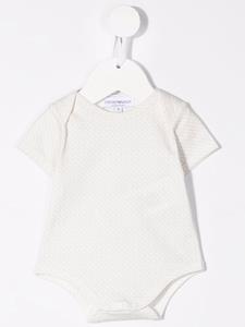 Emporio Armani Kids Romper met logoprint - Beige