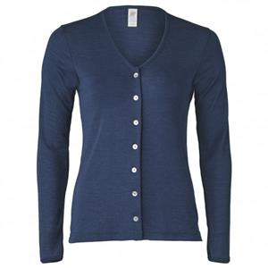 Engel  Damen Cardigan Feinripp - Wollen vest, blauw