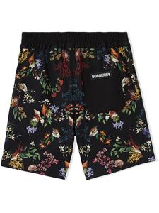 burberrykids Burberry Kids Shorts met bloemenprint - Zwart