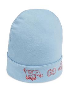 guccikids Gucci Kids Muts met borduurwerk - Blauw